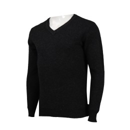 JUM047 Makes a black tight-fitting V-neck sweater 16s 100% lambskin sweater Shop JUM047 Makes a black tight-fitting V-neck sweater 16s 100% lambskin sweater Shop